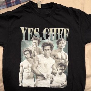 Black  'Yes, Chef' Jeremy Allen T-Shirt